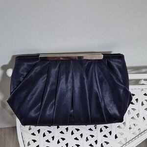 AKIRA Midnight Blue Pleated Clutch